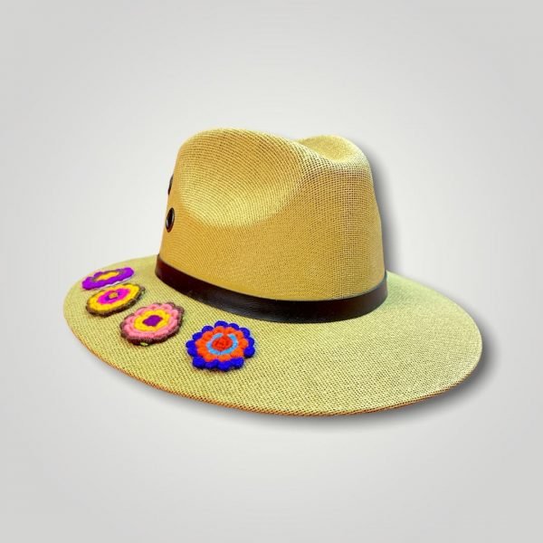 Sombrero Bordado de Flores - Imagen 2