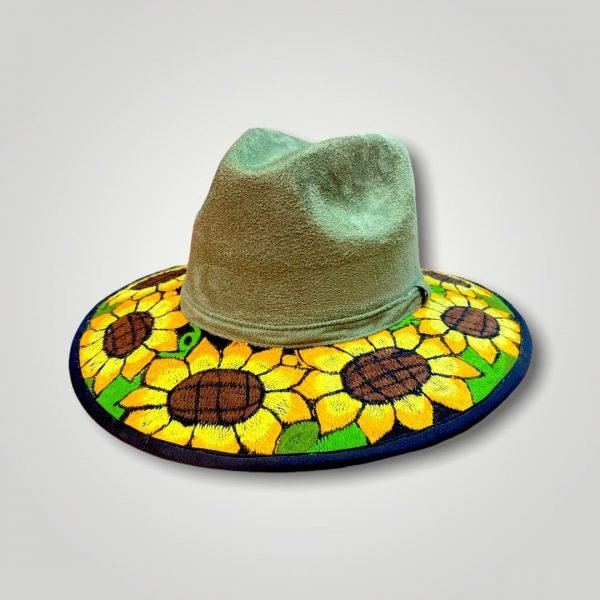Sombrero Bordado de Flores - Imagen 6
