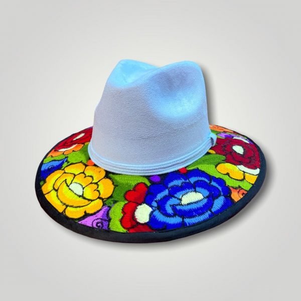 Sombrero Bordado de Flores - Imagen 8